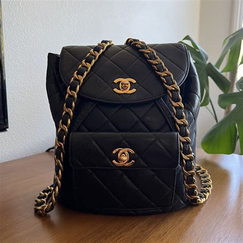 vintage chanel backpack|pre owned chanel backpack.